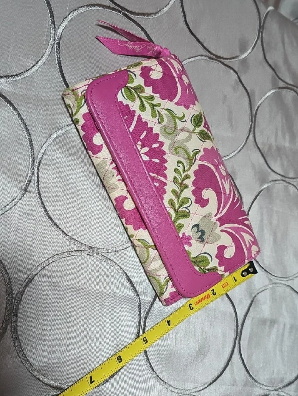 Vera Bradley Quilted Pink & Green Floral Snap Wallet